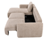 Prime 3 Piece Sectional w/ Pull-Out Sleeper - Mushroom Fabric