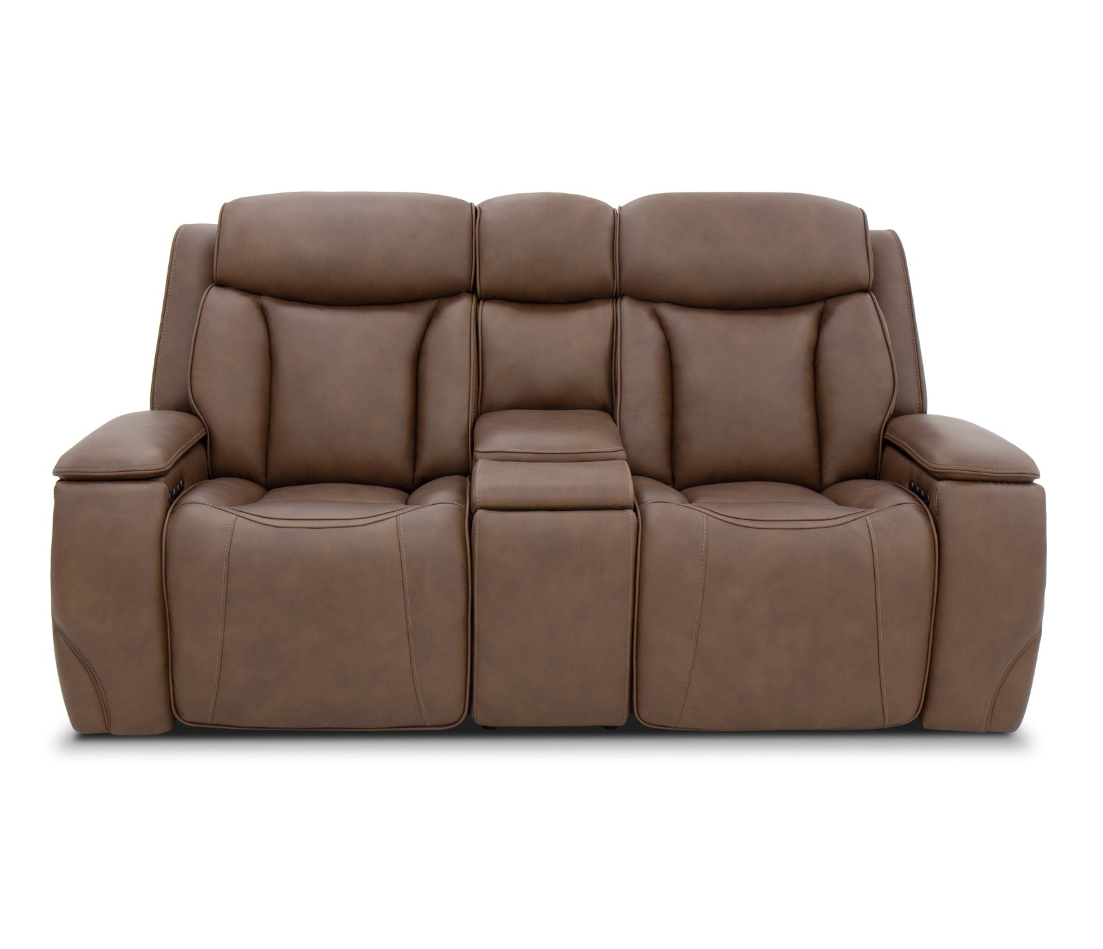 Showtime Loveseat W/ Console - Home Theatre Immersive - Chocolate Leather