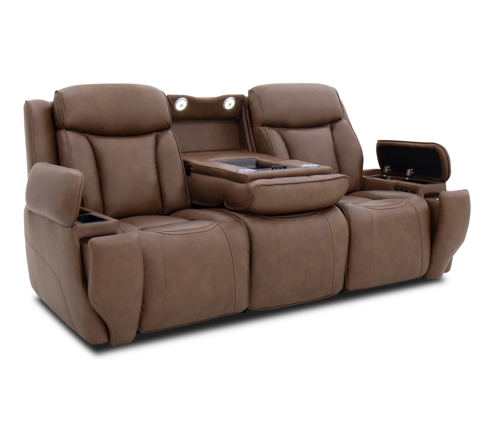 Showtime Sofa - Home Theatre Immersive - Chocolate Leather