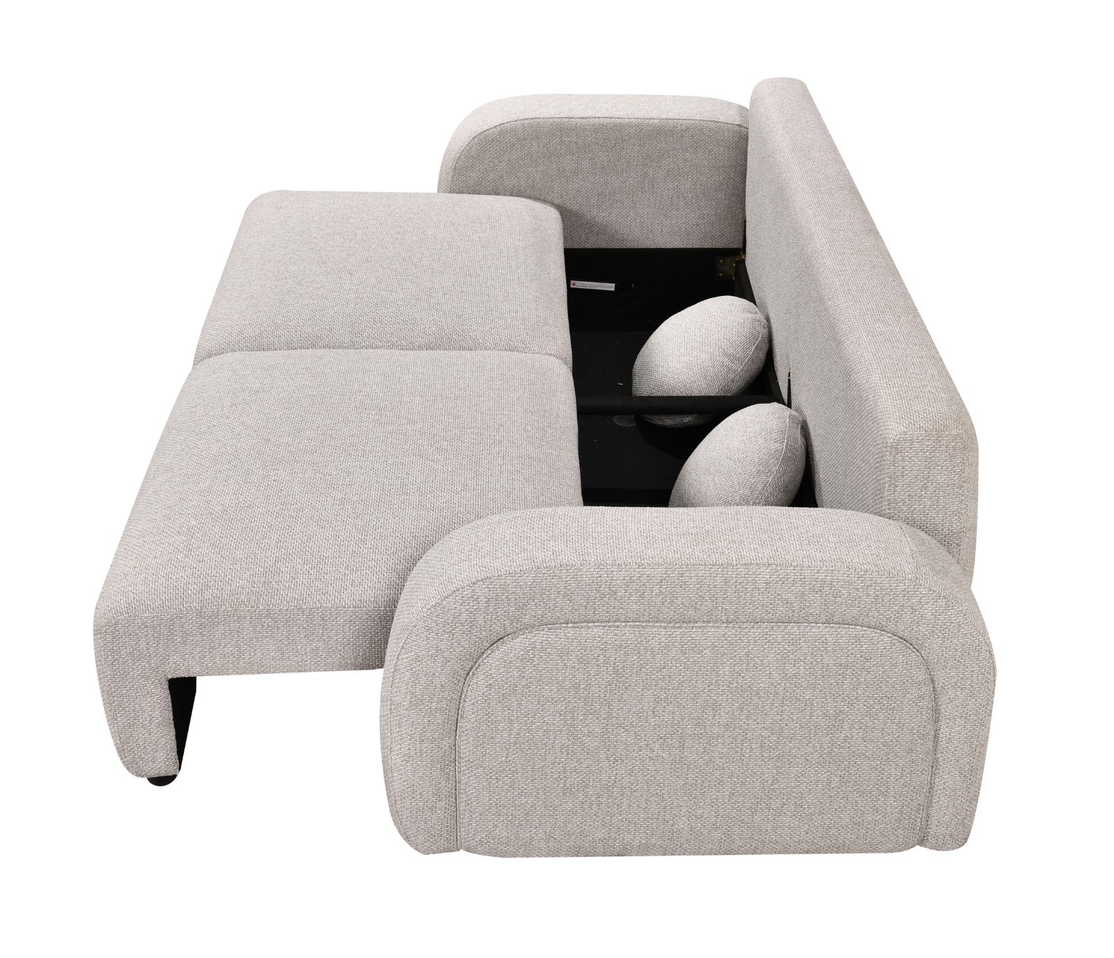 Snug Sofa w/ Pull-Out Sleeper - Dove Grey Fabric