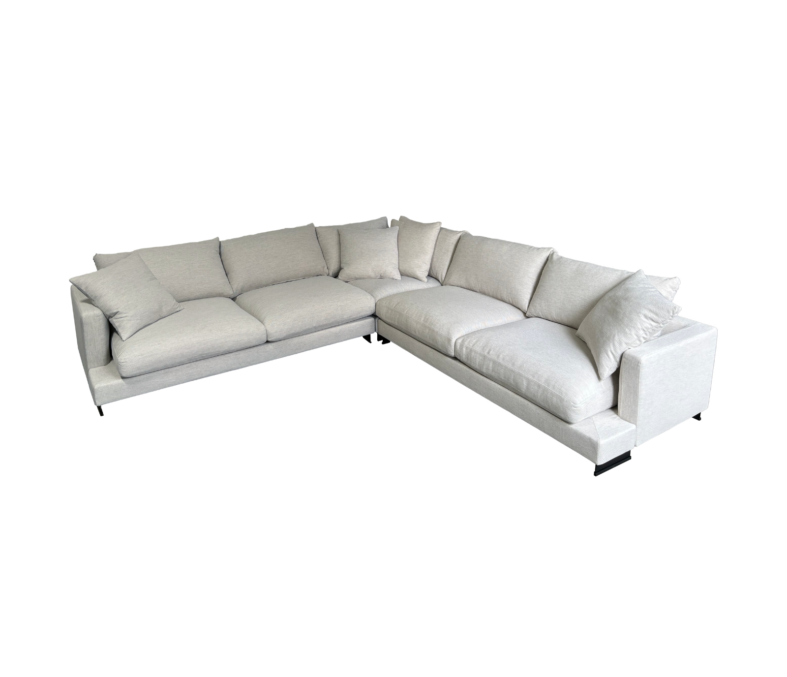 Weekender 3 Piece Sectional - Ivory Fabric