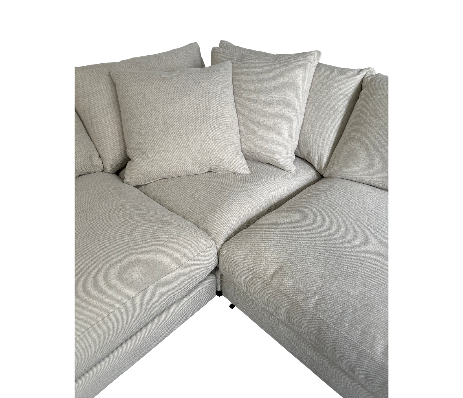 Weekender 3 Piece Sectional - Ivory Fabric