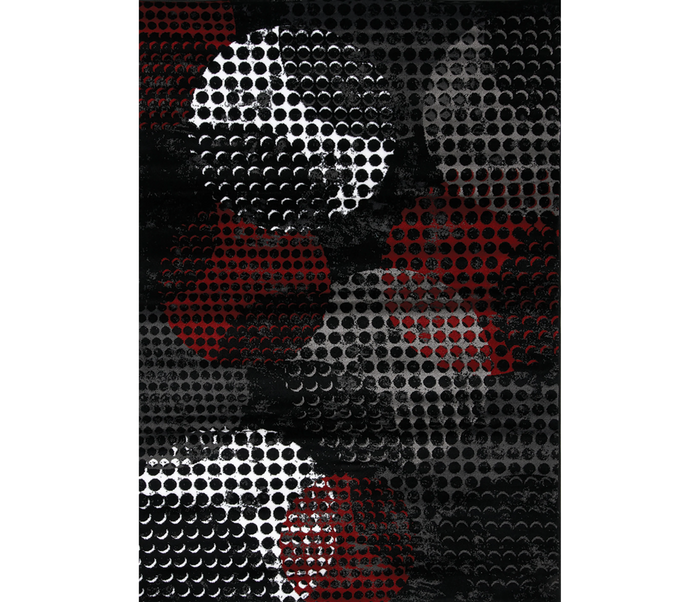 Platinum - Area Rug - Black/Red