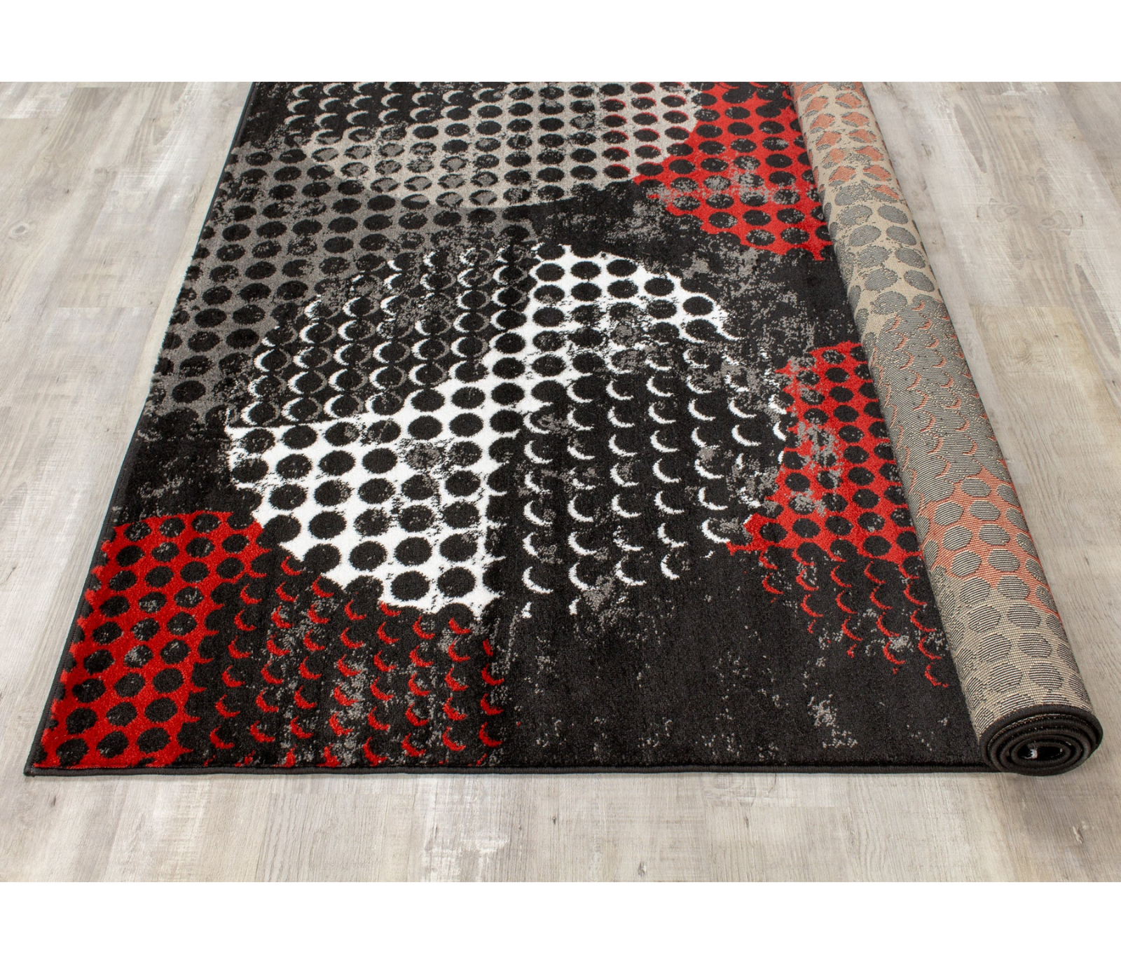 Platinum - Area Rug - Black/Red