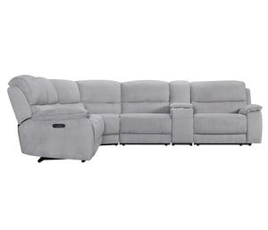 Ace 6 Piece Power Reclining Sectional - Moonshine Fabric