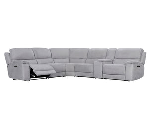 Ace 6 Piece Power Reclining Sectional - Moonshine