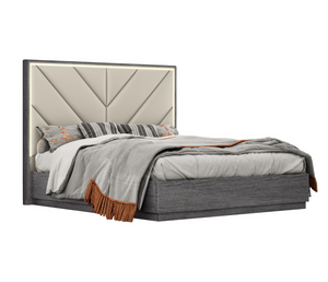 Adonis Upholstered Bed W / LED Lights & Lift Storage