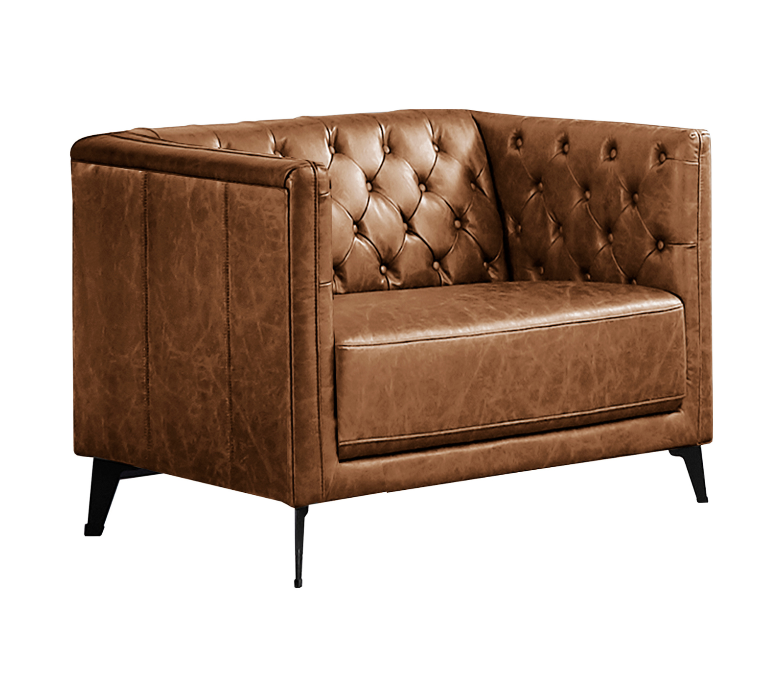 Ashton Chair - Cognac Fabric