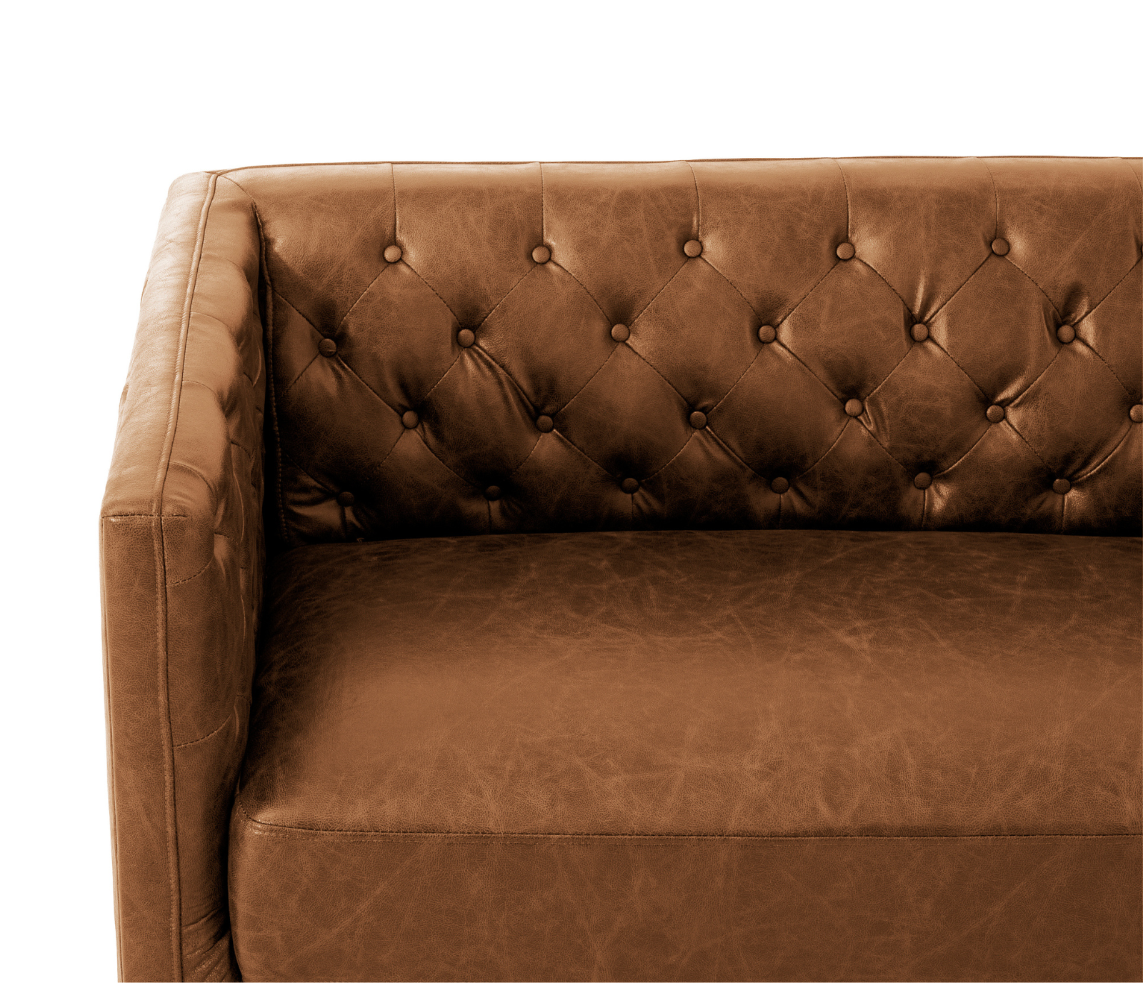 Ashton Loveseat - Cognac Fabric