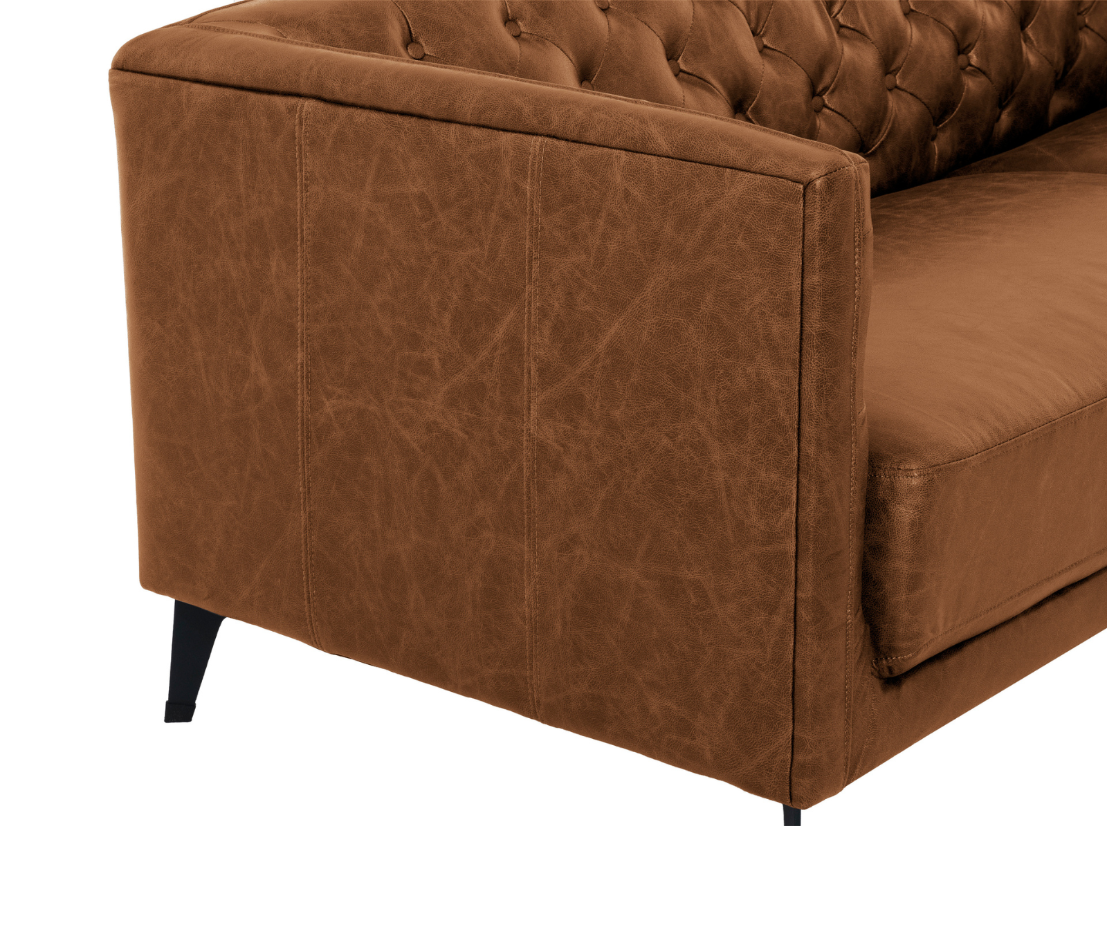 Ashton Loveseat - Cognac Fabric