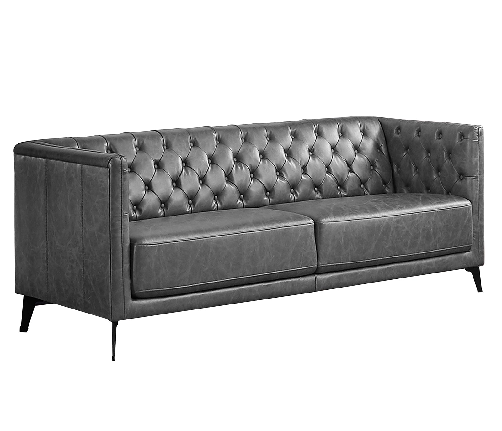 Ashton Loveseat - Charcoal Grey Fabric