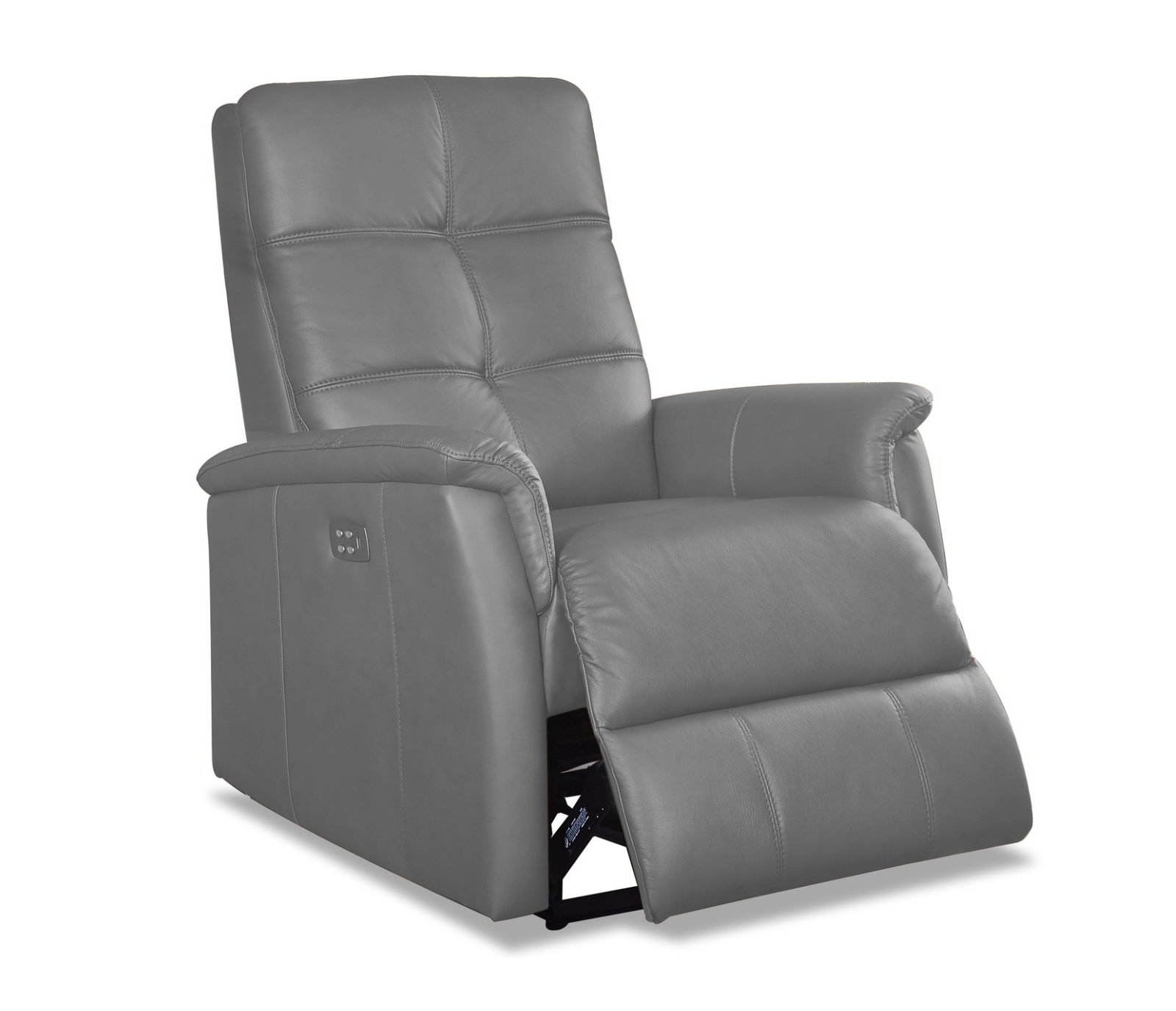 Benny Chair - Power Reclining w/ Power Headrest - Silver Grey Leather