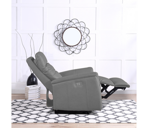 Benny Chair - Power Reclining w/ Power Headrest - Silver Grey