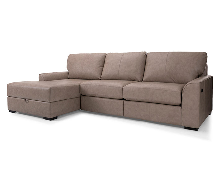 Brooklyn 2 Piece Power Reclining Sectional - Leather