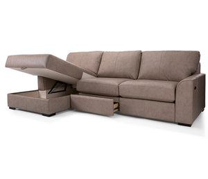 Brooklyn 2 Piece Power Reclining Sectional - Leather