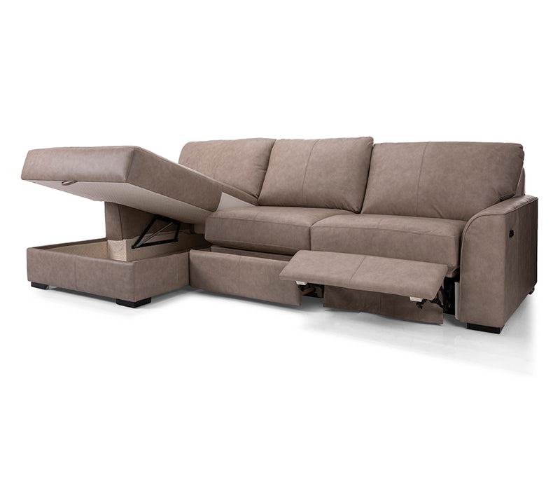 Brooklyn 2 Piece Sectional - Power Reclining - Leather - Custom