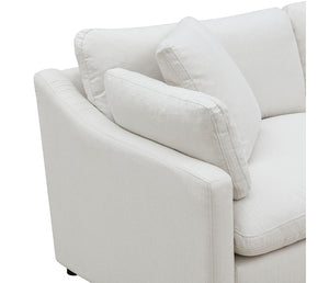 Cloud 9 - 5 Piece Sectional - Ivory Fabric