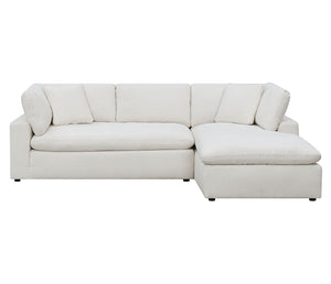 Cloud 9 - 2 Piece Sectional - Ivory Fabric