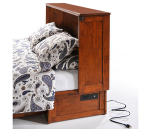 Clover Murphy Cabinet Bed w/ Mattress - Cherry