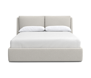 Snooze Upholstered Bed w/ Lift-Storage -  Cream Boucle