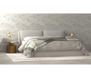 Snooze Upholstered Bed w/ Lift-Storage -  Cream Boucle