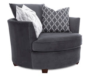 Cosmopolitan 46" Round Nest Chair - Charcoal
