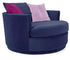 Cosmopolitan 46" Round Swivel Chair - Azure Fabric - Custom