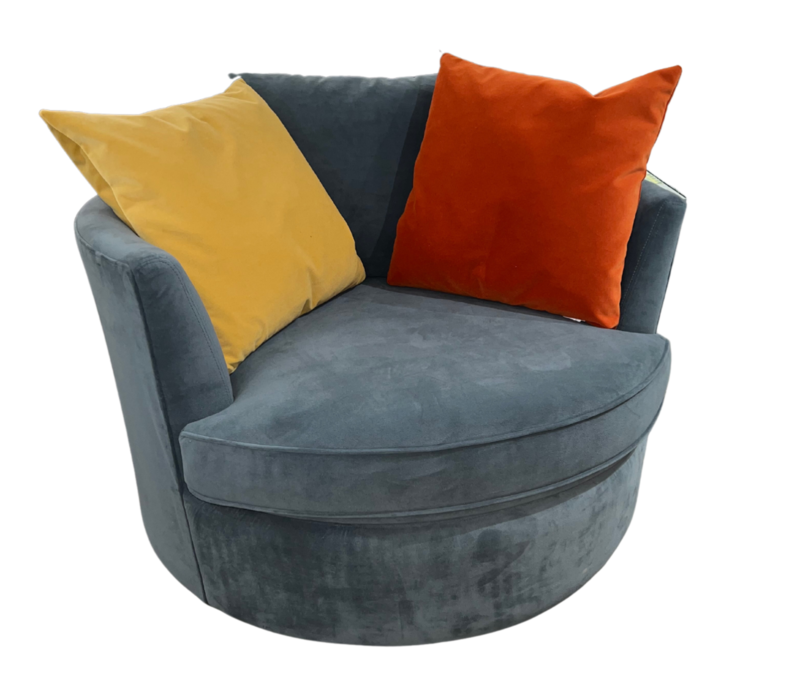 Cosmopolitan 46" Round Nest Chair - Slate Fabric - Custom