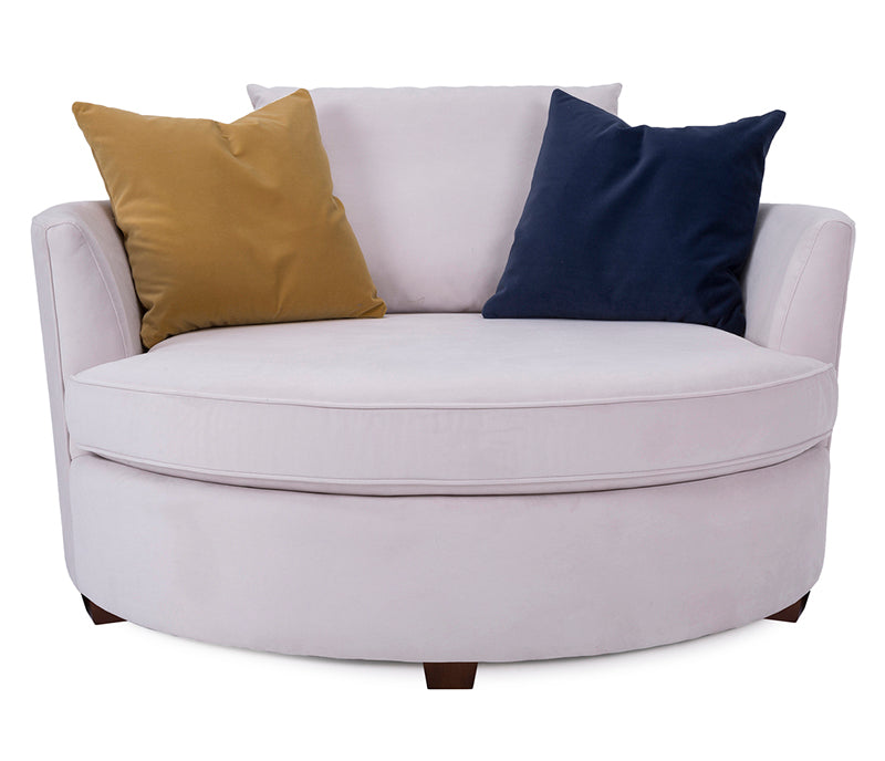 Cosmopolitan 59" Round Nest Chair - Blush Fabric - Custom