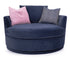Cosmopolitan 59" Round Swivel Chair - Azure Fabric - Custom