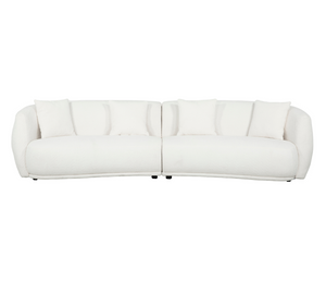 Alba Curve 4 Seater Sofa - Bouclé Ivory