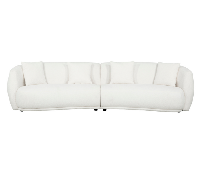 Alba Curve 4 Seater Sofa - Bouclé Ivory