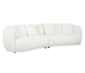 Alba Curve 4 Seater Sofa - Bouclé Ivory