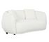 Alba Curve Loveseat - Ivory Boucle Fabric