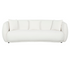 Alba Curve Sofa - Ivory Boucle Fabric