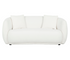 Alba Curve Loveseat - Ivory Boucle Fabric