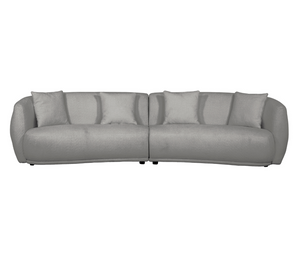 Alba Curve 4 Seater Sofa - Bouclé Pewter