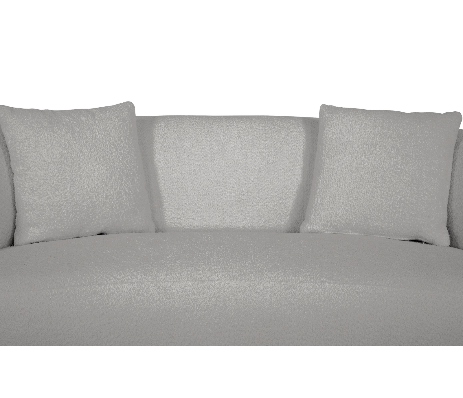 Alba Curve 4 Seater Sofa - Pewter Boucle Fabric