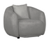 Alba Curve Chair - Pewter Boucle Fabric