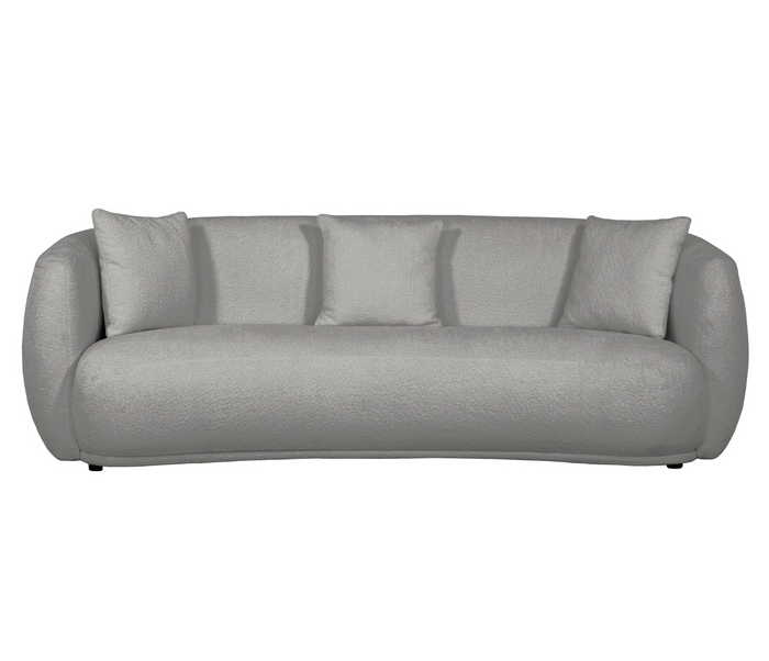 Alba Curve Sofa - Bouclé Pewter
