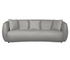 Alba Curve Sofa - Pewter Boucle Fabric
