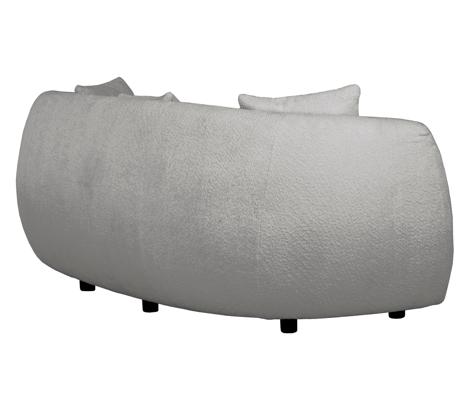 Alba Curve Sofa - Pewter Boucle Fabric