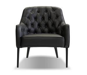 Ellington Accent Chair - Black Leather