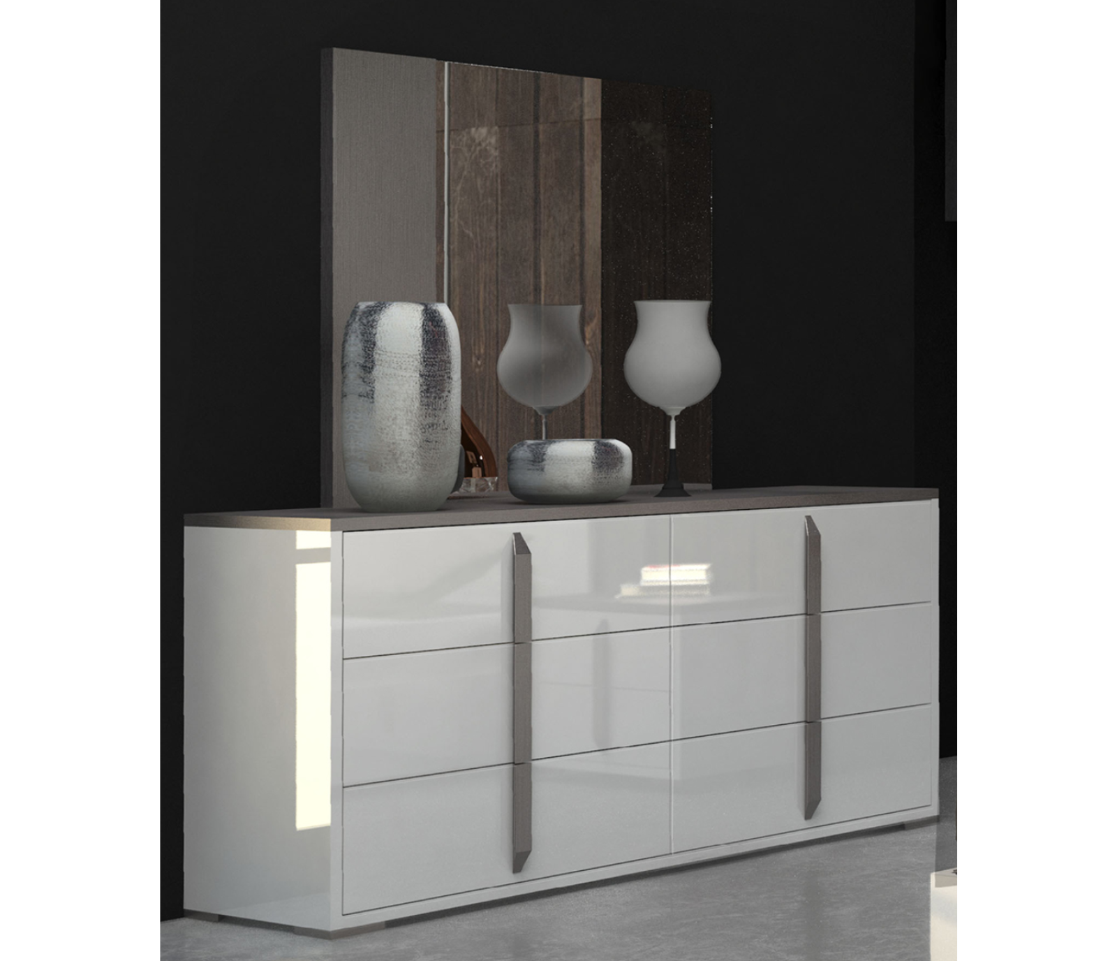Eve Dresser & Mirror - White