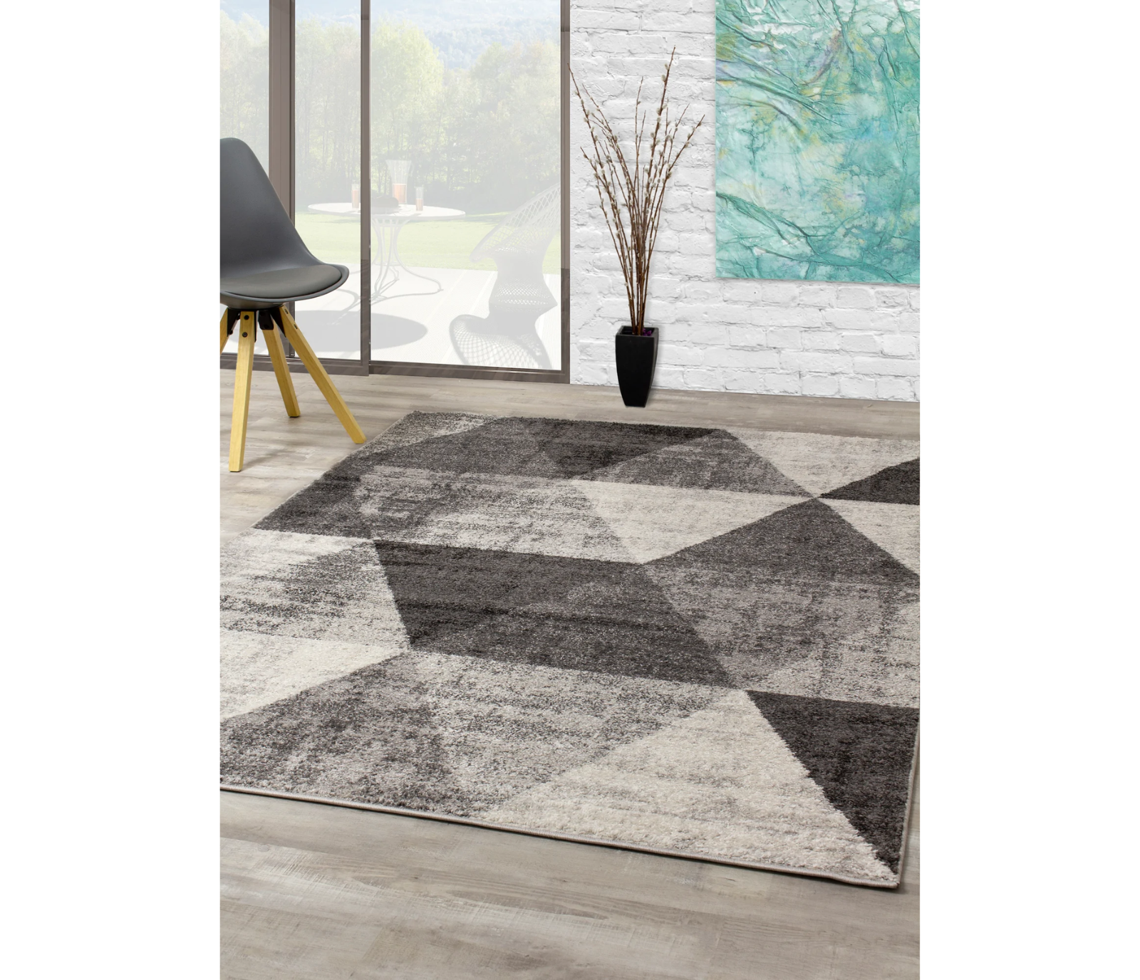 Focus - Area Rug - Grey / Cream