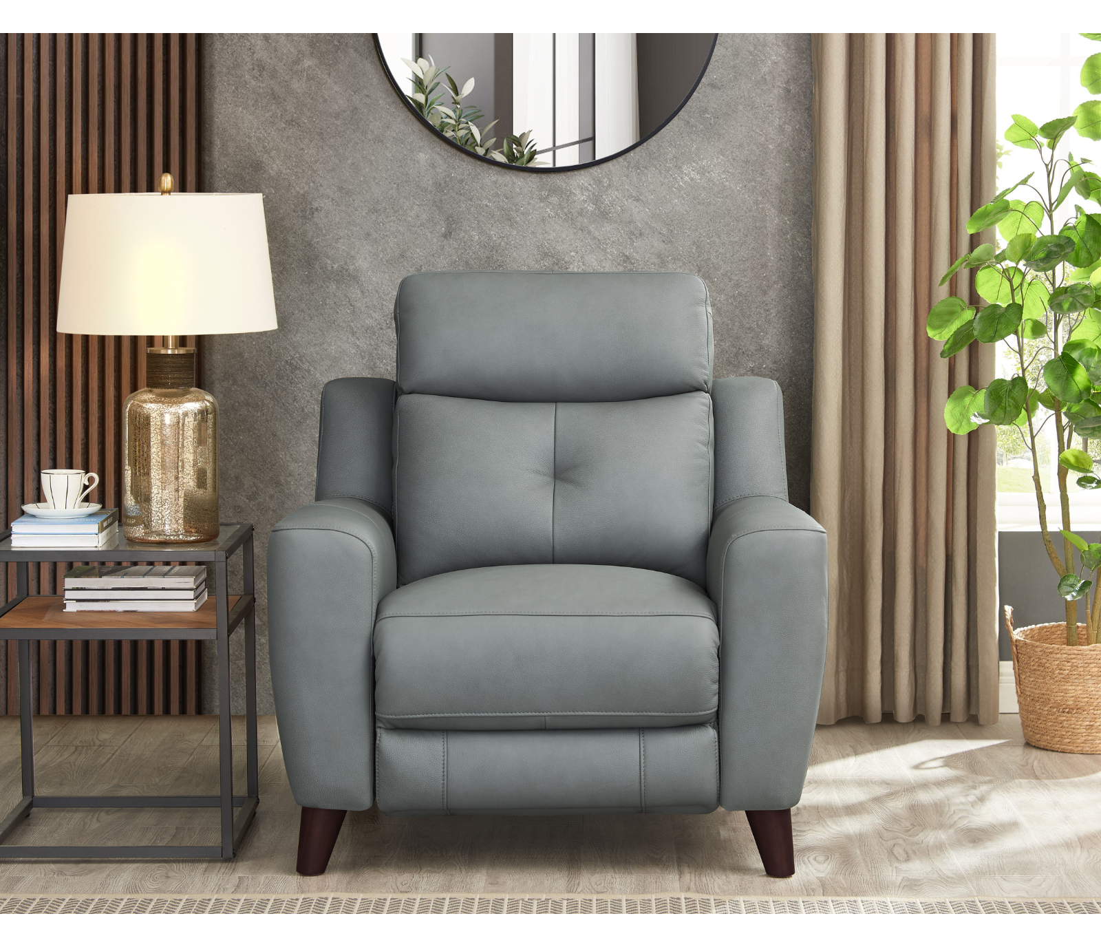 Ritchie Chair - Power Reclining w/ Power Headrest - Slate Leather