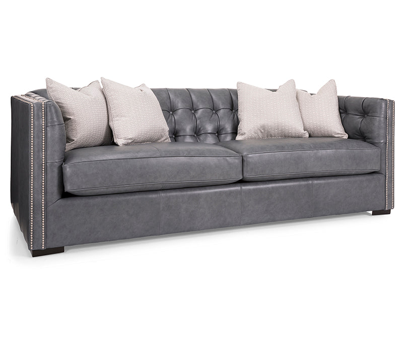 Gatsby Sofa - Grey Leather - Custom