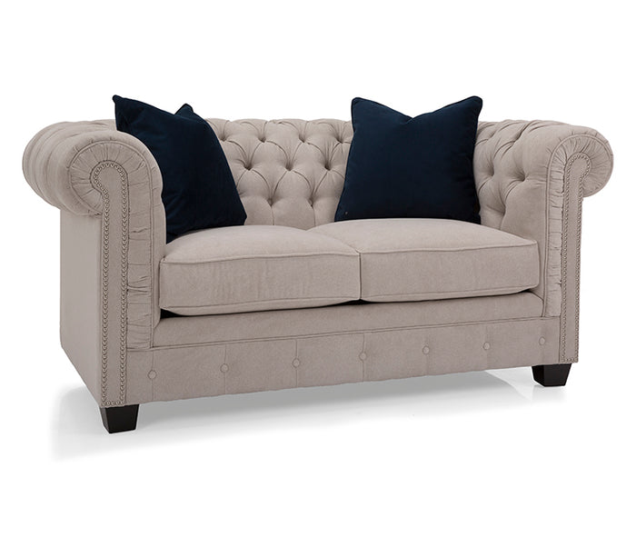 Gotham Loveseat - Greige Fabric