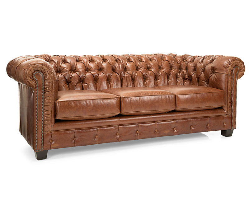 Gotham Sofa Whiskey Brown Leather Custom Buy Online or Jag's