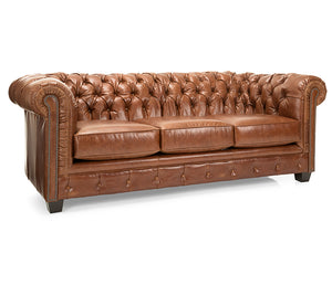 Gotham Sofa - Whiskey Brown Leather